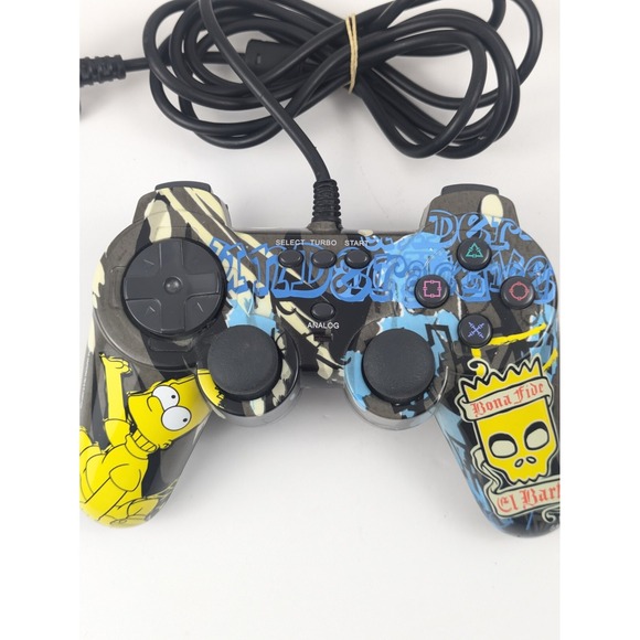 Playstation 2 PS2 Bart Simpsons Edition‎ Controller Dual Shock - Picture 4 of 11